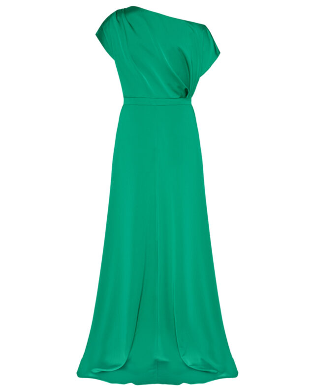Vannessa Dress Green. Black Label. Party dresses. Green dress. One shoulder dress. Rikke Gudnitz, Gudnitz Copenhagen